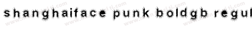 shanghaiface punk boldgb regular字体转换